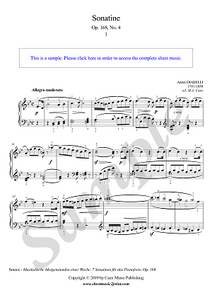 Diabelli : Sonatina Op. 168, No. 4 (1/3 : Allegro moderato)