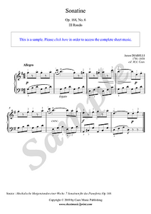 Diabelli : Sonatina Op. 168, No. 6 (3/3 : Rondo)