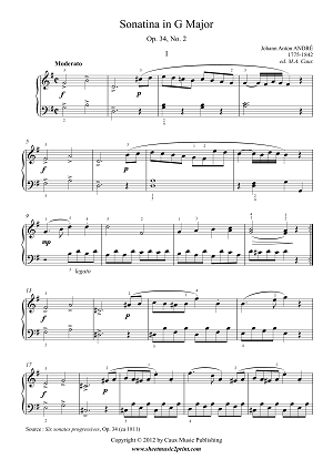 Andre : Sonatina Op. 34, No. 2 (1/2)