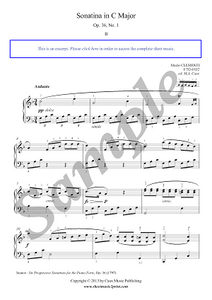 Clementi : Sonatina Op. 36, No. 1 (2/3)