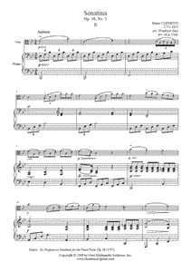 Clementi : Sonatina Op. 36, No. 1 (II) - Viola