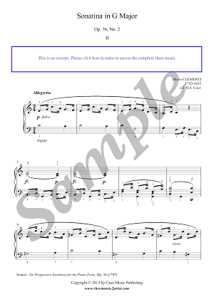 Clementi : Sonatina Op. 36, No. 2 (2/3)