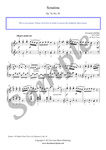Gedike : Sonatina, Op. 36, No. 20