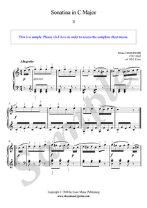 Haslinger : Sonatina in C Major (2/2 : Allegretto)