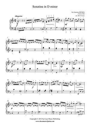 Benda : Sonatina in D minor