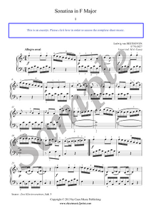 Beethoven : Sonatina in F Major (1/2)