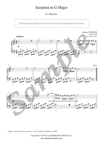 Attwood : Sonatina in G Major (II : Minuetto)