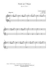 Gurlitt : Study Op. 117, No. 5