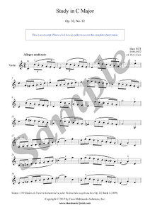 Sitt : Study in C Major, Op. 32, No. 12
