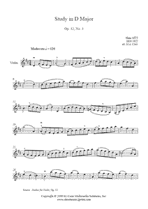 Sitt : Study Op. 32, No. 3