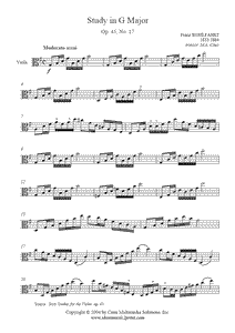 Wohlfahrt : Study Op. 45, No. 17 - Viola