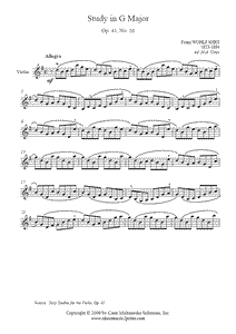 Wohlfahrt : Study Op. 45, No. 26