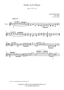 Wohlfahrt : Study Op. 45, No. 28