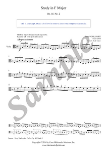 Wohlfahrt : Study Op. 45, No. 2 - Viola