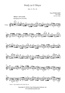 Wohlfahrt : Study Op. 45, No. 40