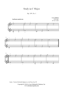 Czerny : Study Op. 599, No. 1
