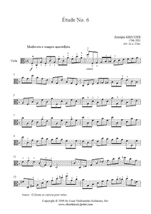 Kreutzer : Study No. 6 - Viola