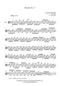 Kreutzer : Study No. 7 - Viola