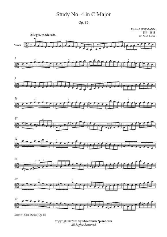 Hofmann : Study Op. 86, No. 4