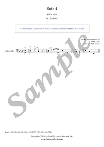 Bach : Suite 4, BWV 1010 - VI : Bourrée 2