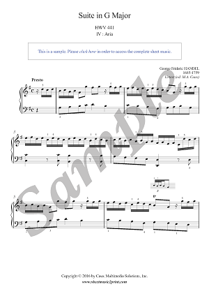 Handel : Suite HWV 441 (4/7 : Aria)