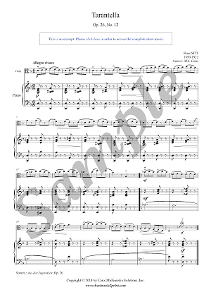 Sitt : Tarantella Op. 26, No. 12 - Viola