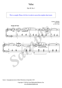 Chopin : Valse Op. 69, No. 1 L'Adieu