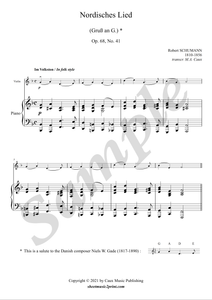 Schumann : Nordisches Lied, op. 68, no. 41 - Violin