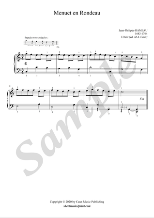 Menuet en Rondeau, RCT 4 -- Urtext