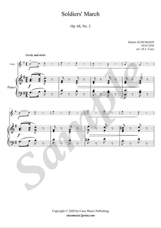 Soldiers' March, op. 68, no. 2 - Violin