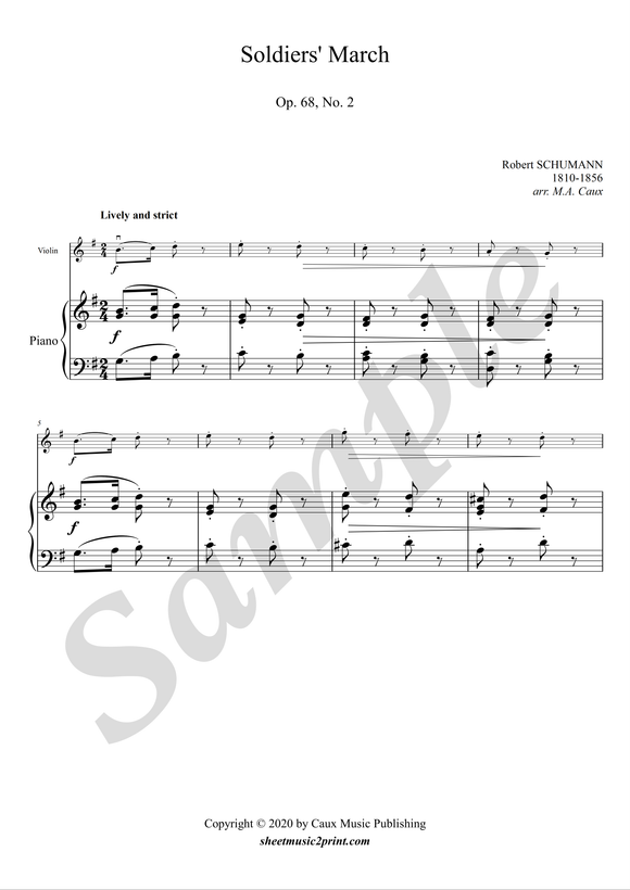 Schumann : Soldiers' March - Violin