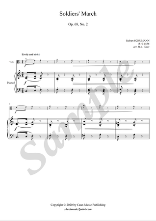 Soldiers' March, op. 68, no. 2 - Viola