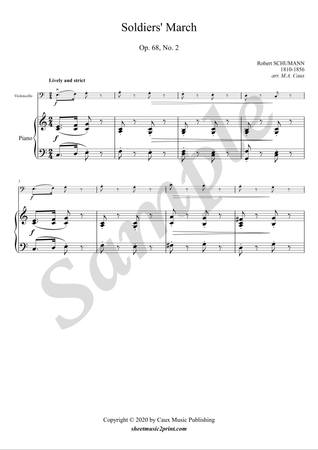 Soldiers' March, op. 68, no. 2 - Cello