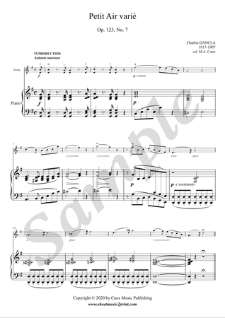 Petit Air varié, Op. 123, No. 7