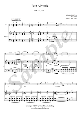 Petit Air Varié, Op. 123, No. 7