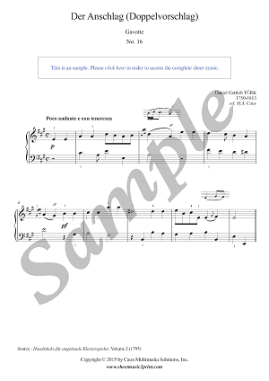 Gavotte in A Major, Volume 2, No. 16