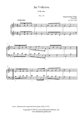 Im Volkston, Book I, No. 20