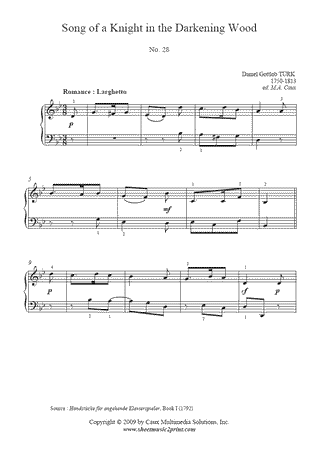 Song of a Knight, Book I, No. 28