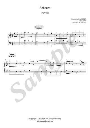 Suite in C Major, KWV 800 (9/12 : Scherzo) -- Urtext
