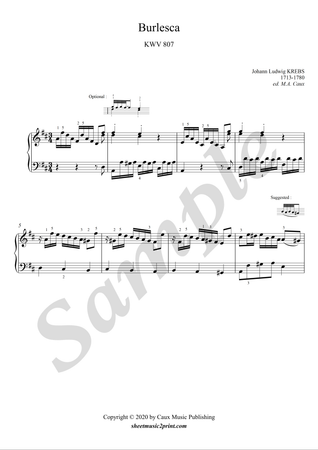 Suite I in D Major, KWV 807 (6/8 : Burlesca)