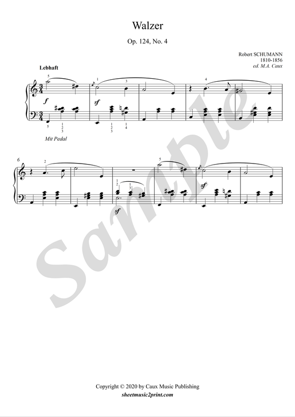 Schumann : Walzer, op. 124, no. 4