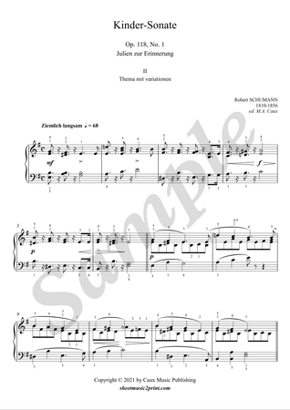 Kinder-Sonate, op. 118, no. 1 (2/4 : Thema mit variationen)