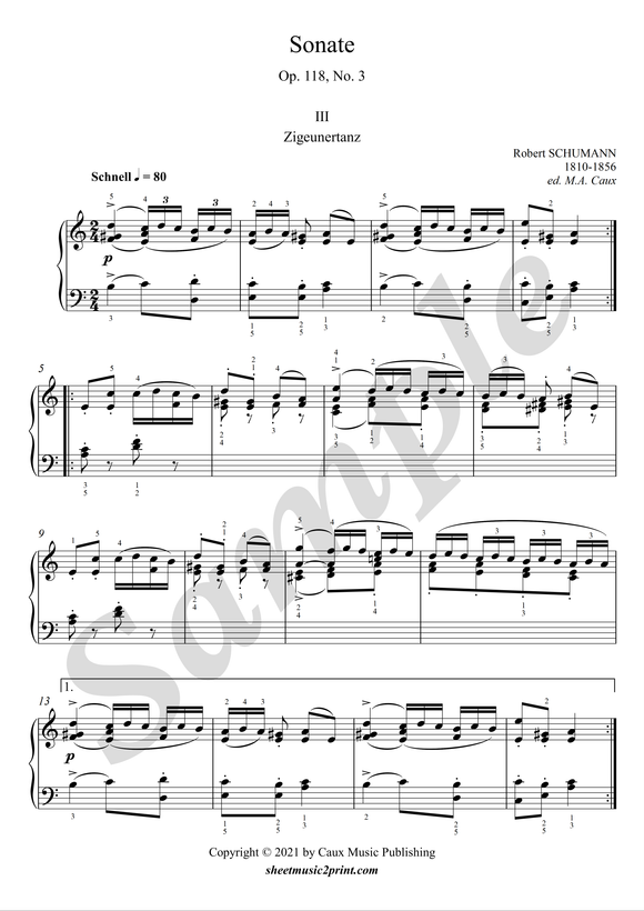 Schumann : Sonate op. 118 no. 3 (3/4)