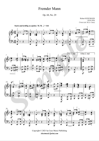Fremder Mann, op. 68, no. 29 -- Urtext