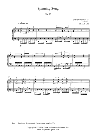 Spinning Song, Book I, No. 35