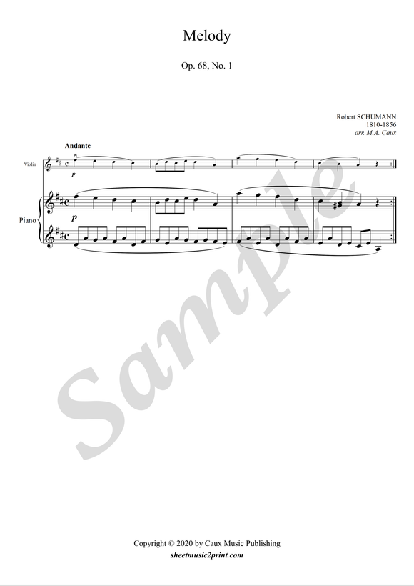 Schumann : Melody op. 68 no. 1 - Violin