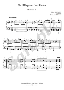 Schumann : Nachklänge aus dem Theater, op. 68, no. 25