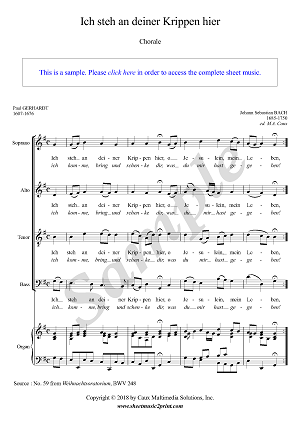 Ich steh an deiner Krippen hier, BWV 248, No. 59