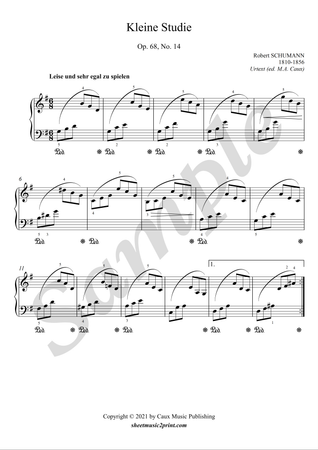 Kleine Studie, op. 68, no. 14 -- Urtext