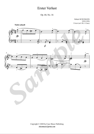 Erster Verlust, op. 68, no. 16 -- Urtext